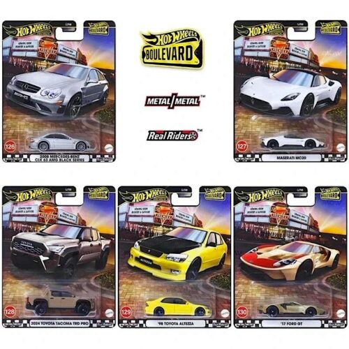 1:64 Hot Wheels Boulevard Series 2025 Car Culture Premium Pack 5 pcs. 978C Maserati, Ford
