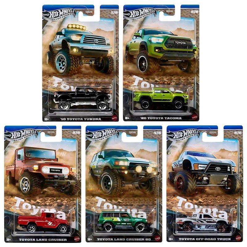 1:64 Hot Wheels 2025 Toyota Trucks Set 5 pcs. GDG44-977N Tacoma, Land Cruiser