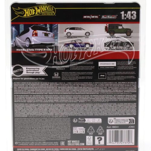1:43 Hot Wheels Premium 2025 Real Riders JCN65 Honda Civic TYPE R EK9 white