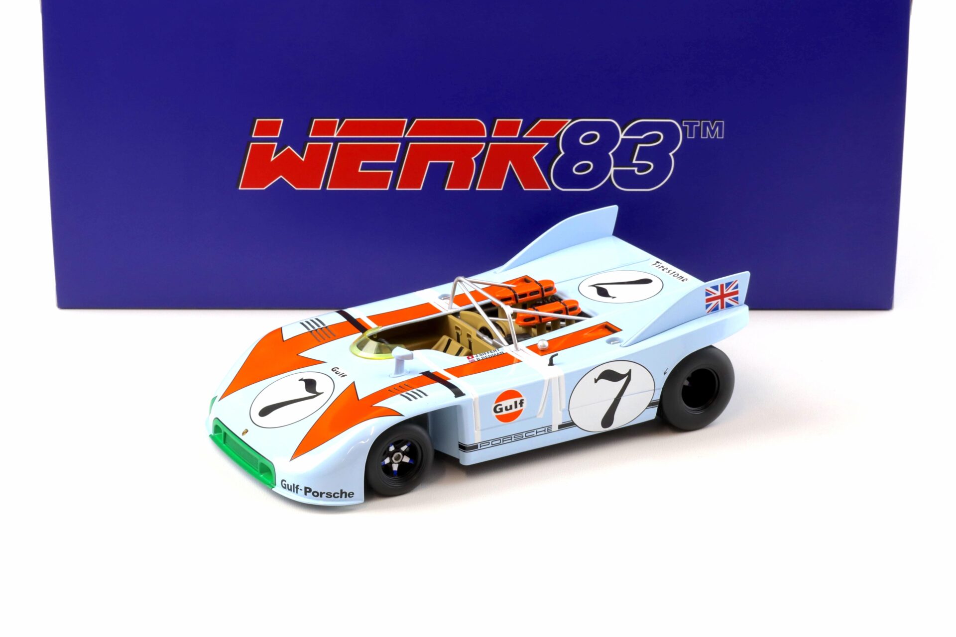 1:18 WERK83 Porsche 908/03 Gulf #7 Targa Florio 1971 Siffert/ Redman blue