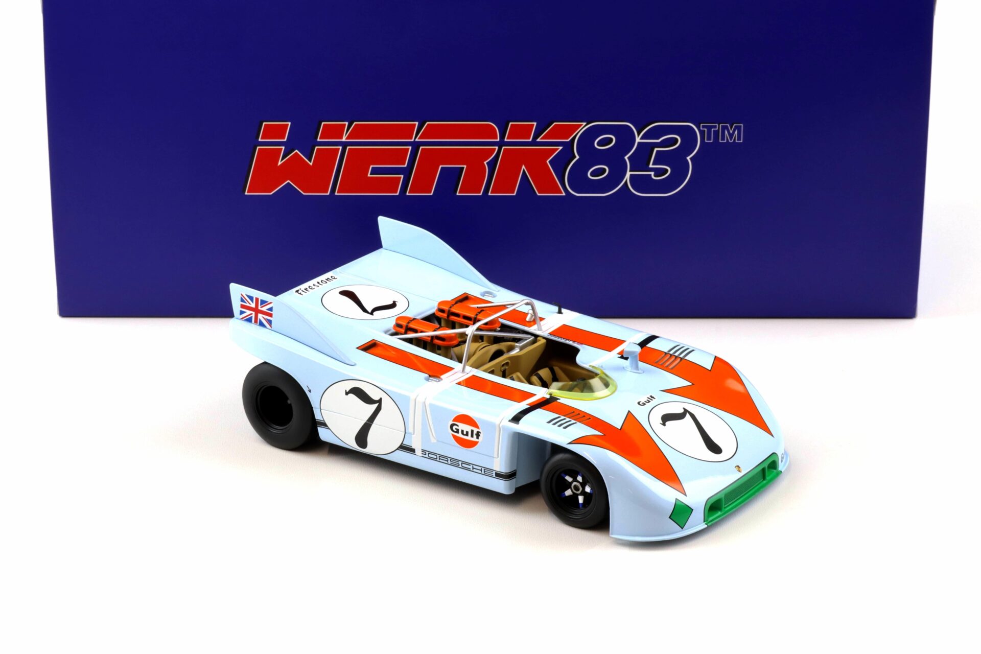 1:18 WERK83 Porsche 908/03 Gulf #7 Targa Florio 1971 Siffert/ Redman blue