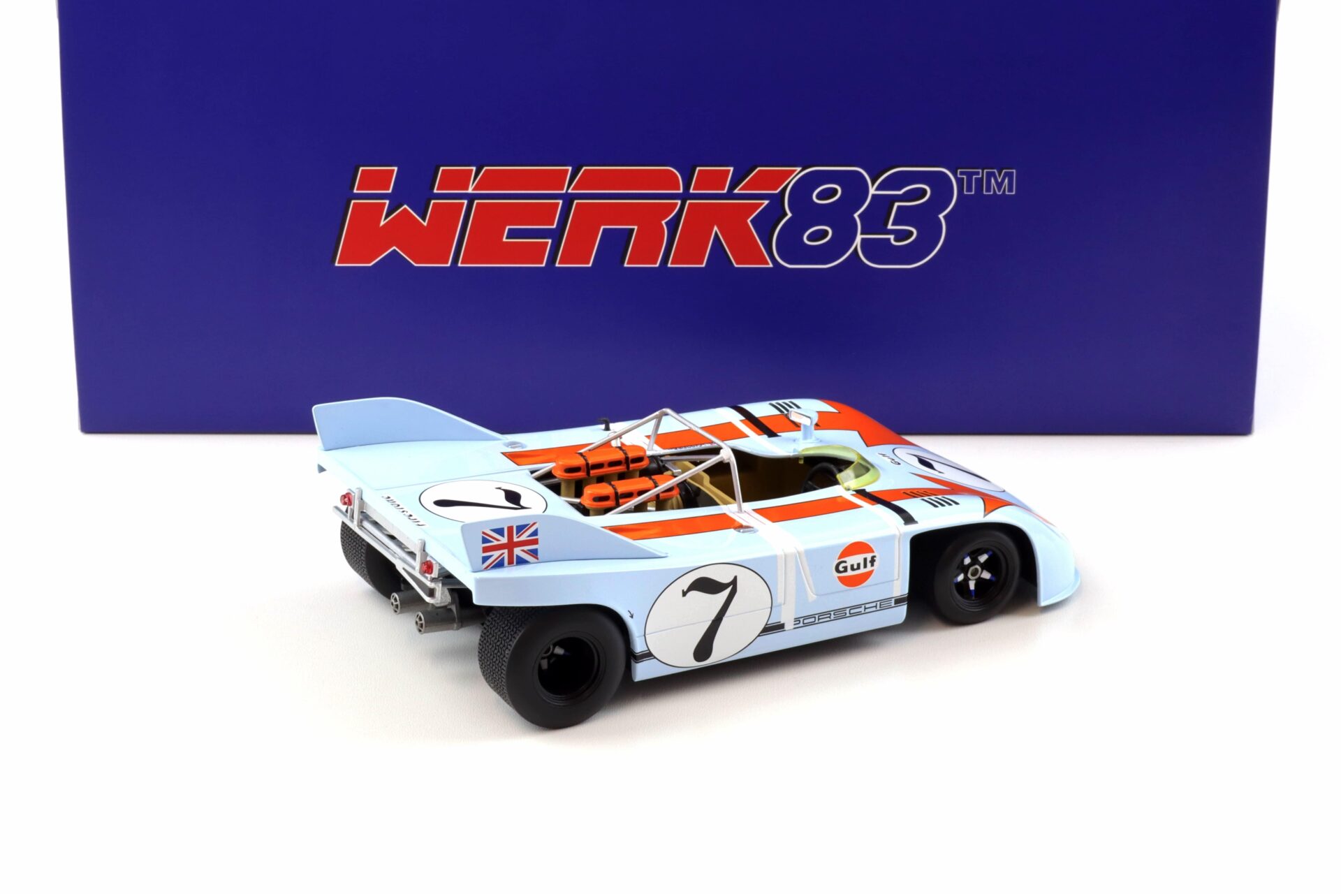 1:18 WERK83 Porsche 908/03 Gulf #7 Targa Florio 1971 Siffert/ Redman blue