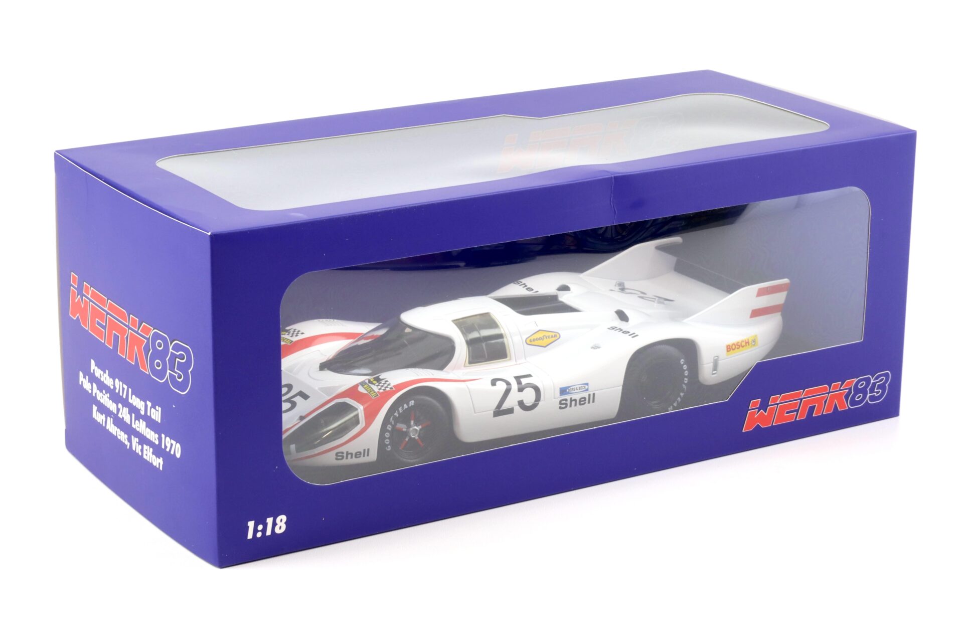 1:18 WERK83 Porsche 917 Long Tail Pole Position 24h Le Mans 1970 Ahrens/ Elfort #25