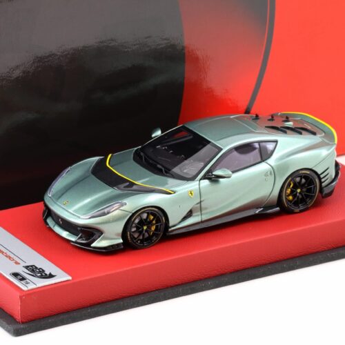 1:43 BBR Ferrari 812 Competizione Verde Medio gloss with leather base - Limited 16 pcs.
