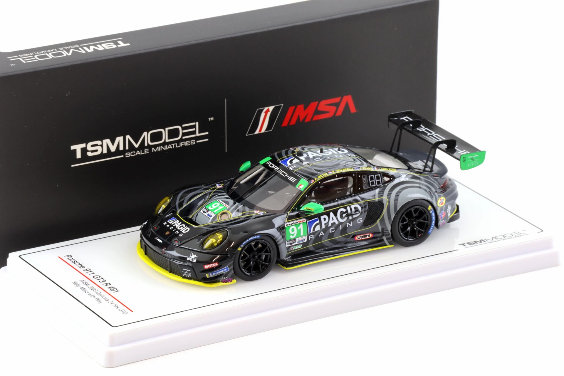 1:43 TSM Model Porsche 911 992 GT3 R #91 IMSA 2023 Daytona 24h GTD Kelly-Moss TSM430744