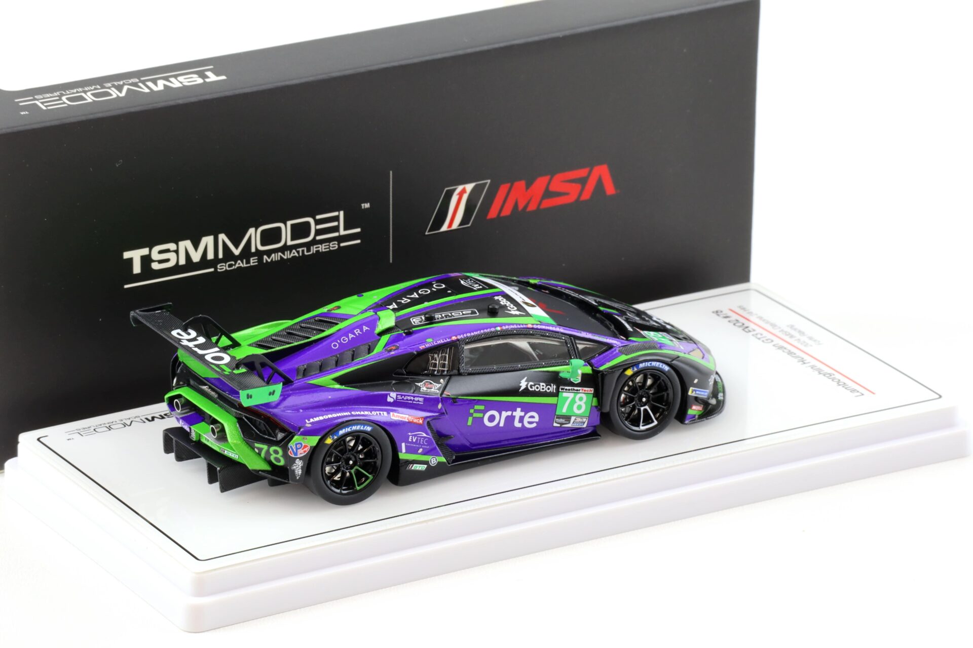 1:43 TSM Model Lamborghini Huracan GT3 EVO2 #78 IMSA Daytona 2024 Forte Racing TSM430807