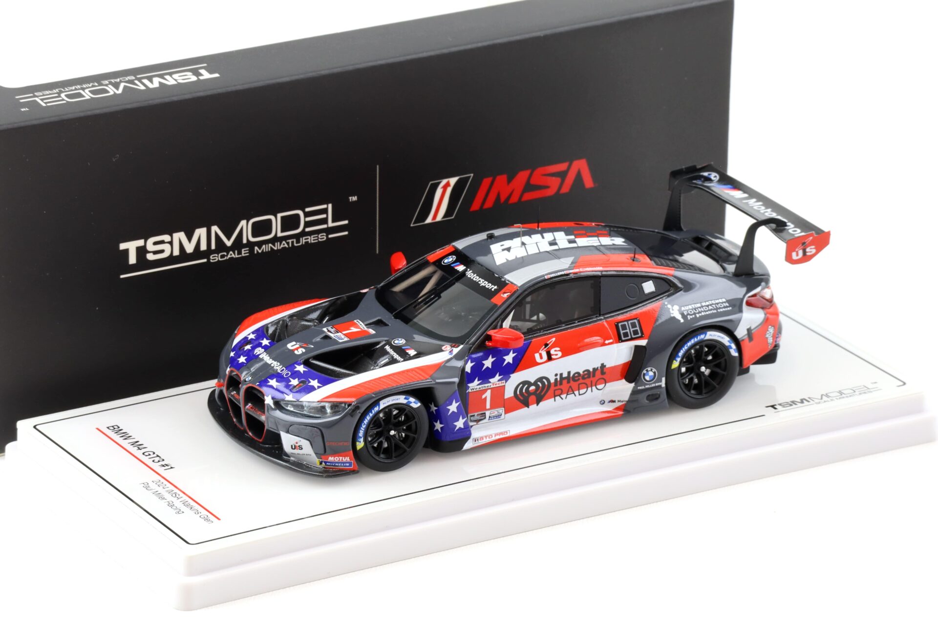 1:43 TSM Model BMW M4 GT3 #1 IMSA 2024 Watkins Glen Raul Miller Racing TSM430838
