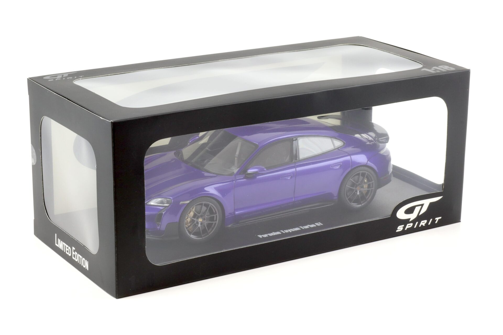 1:18 GT Spirit GT520 Porsche Taycan Turbo GT Weissach Package purple sky metallic 2023