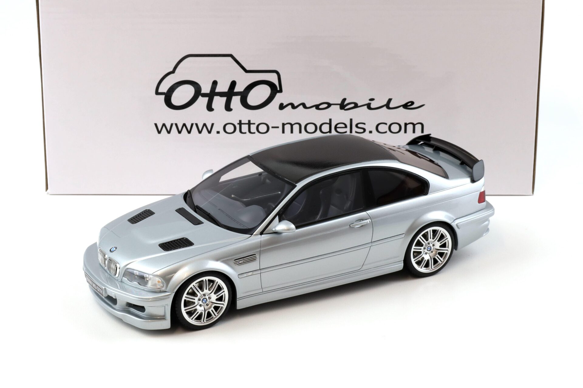1:18 OTTO mobile OT1128 BMW M3 GTR E46 Street Version Titan silver 2001