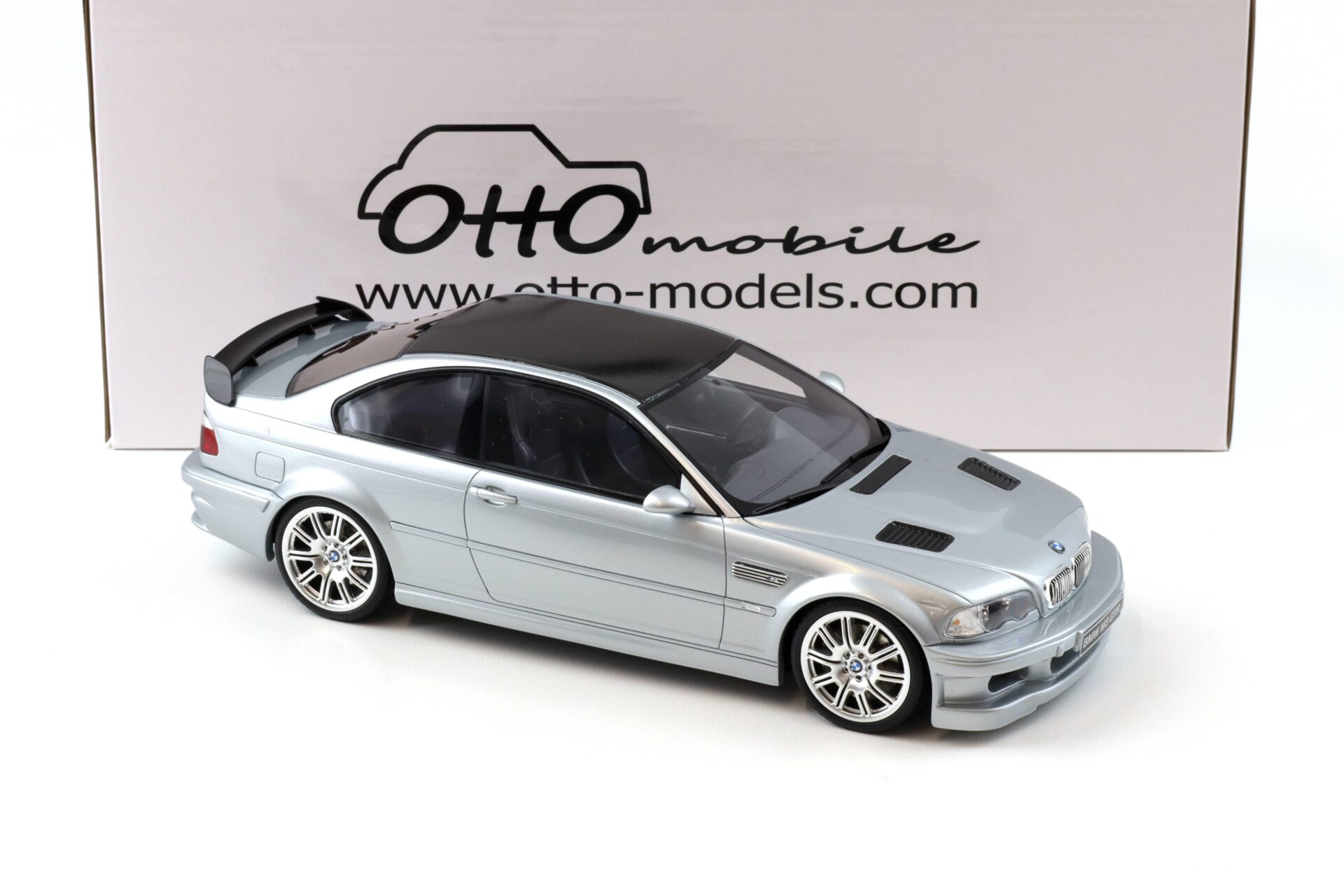 1:18 OTTO mobile OT1128 BMW M3 GTR E46 Street Version Titan silver 2001