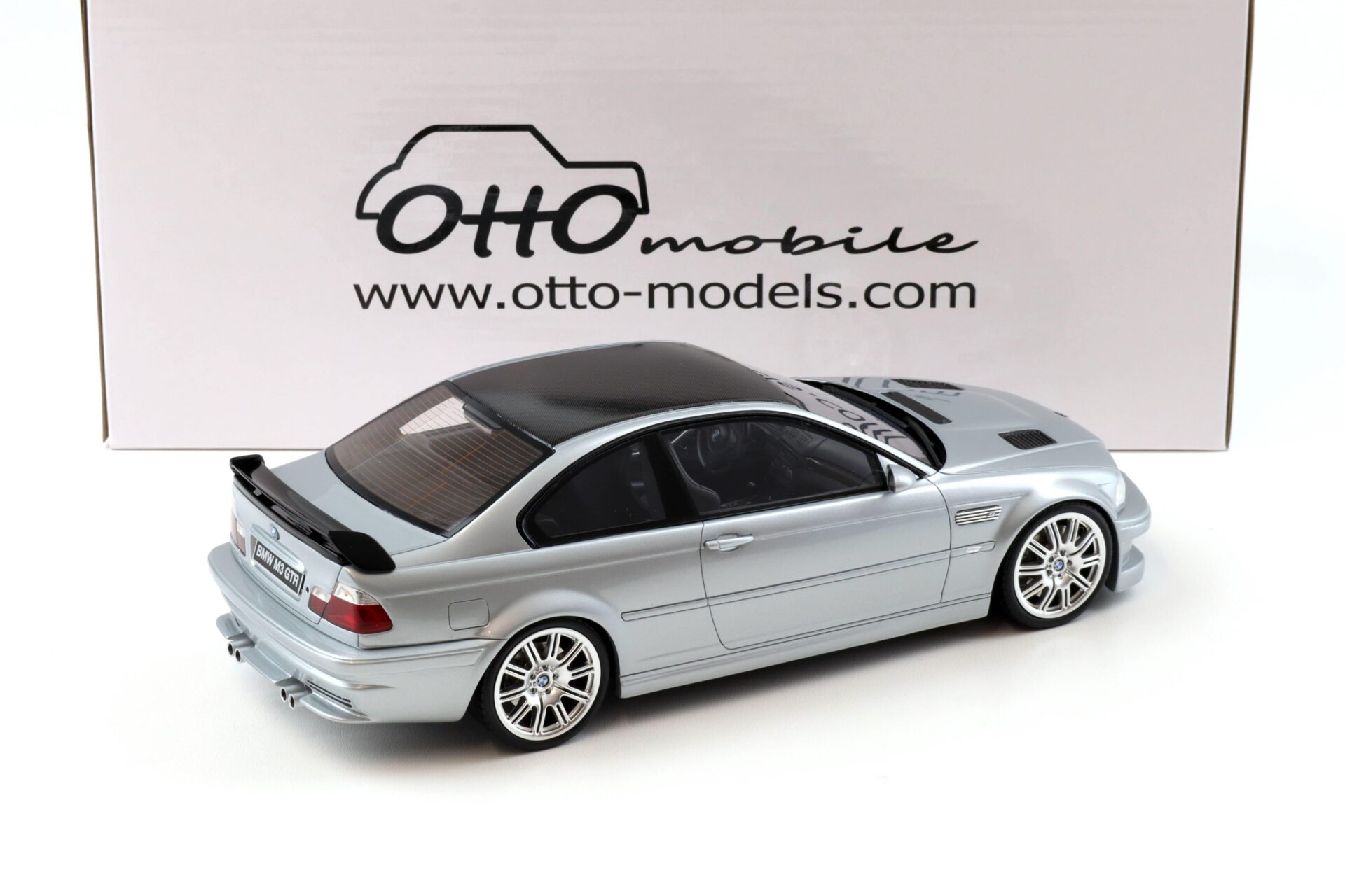1:18 OTTO mobile OT1128 BMW M3 GTR E46 Street Version Titan silver 2001