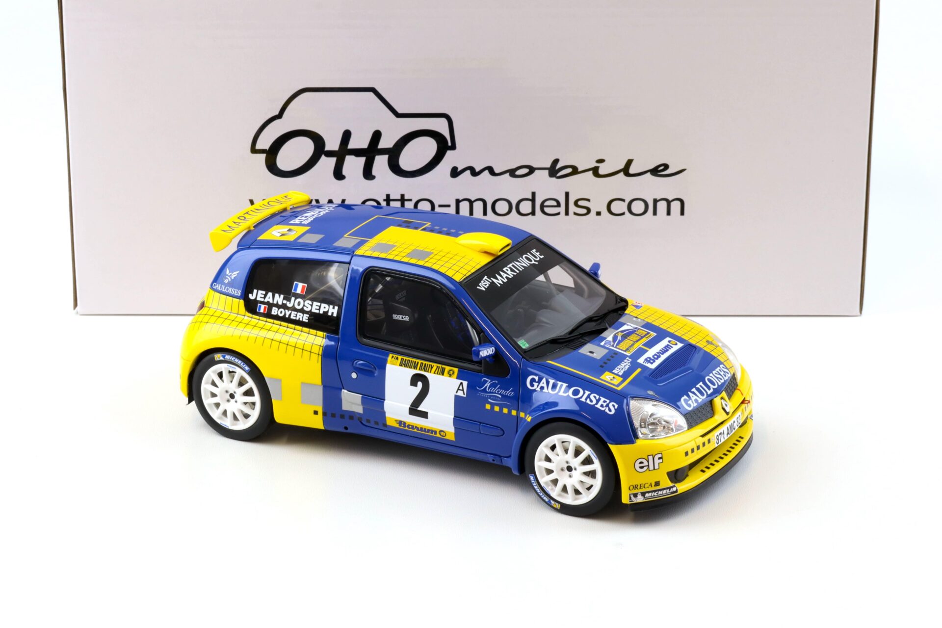 1:18 OTTO mobile OT1152 Renault Clio S1600 Barum Rally #2 Jean-Joseph 2004