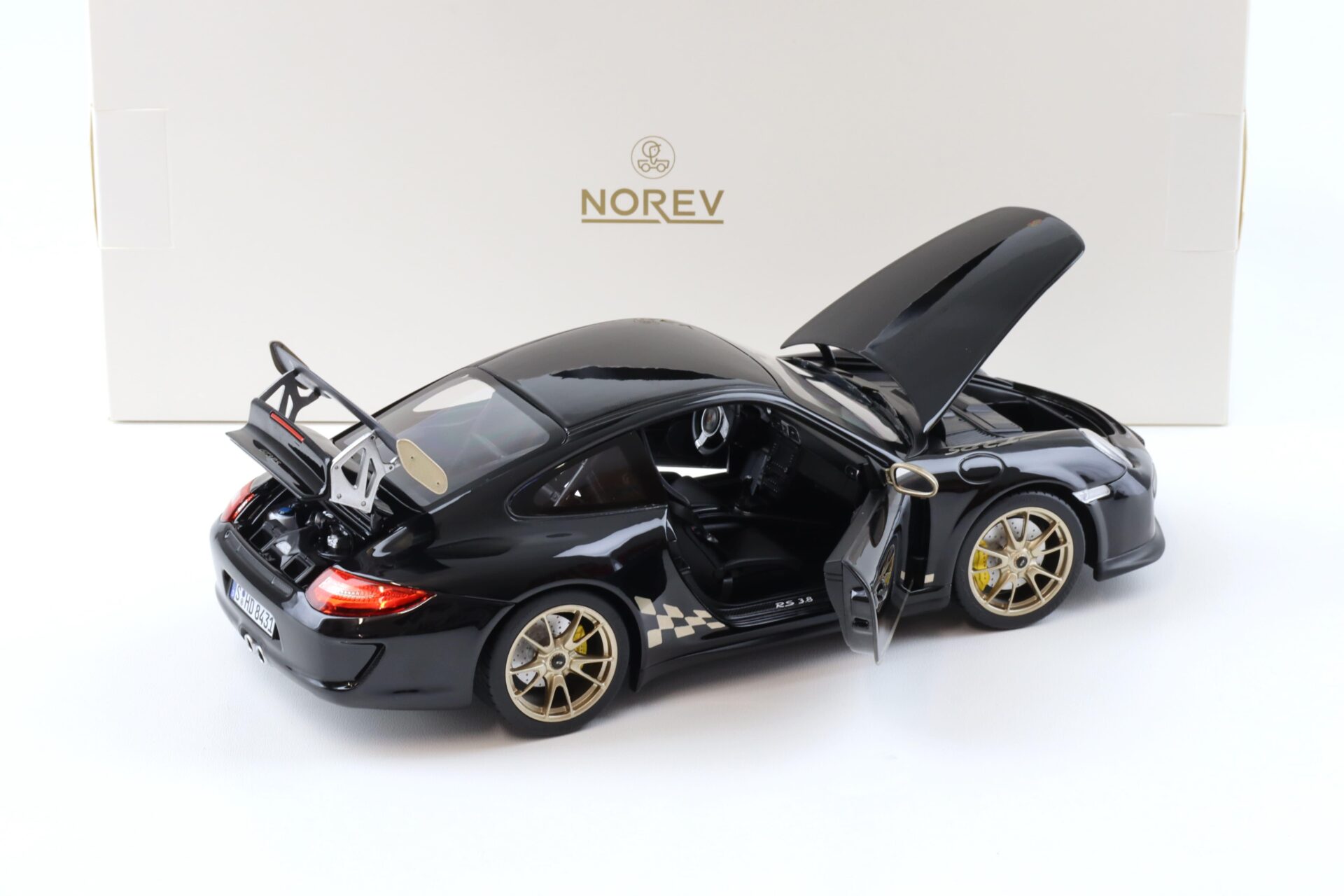 1:18 Norev Porsche 911 997.2 GT3 RS Coupe 2009 black/ gold