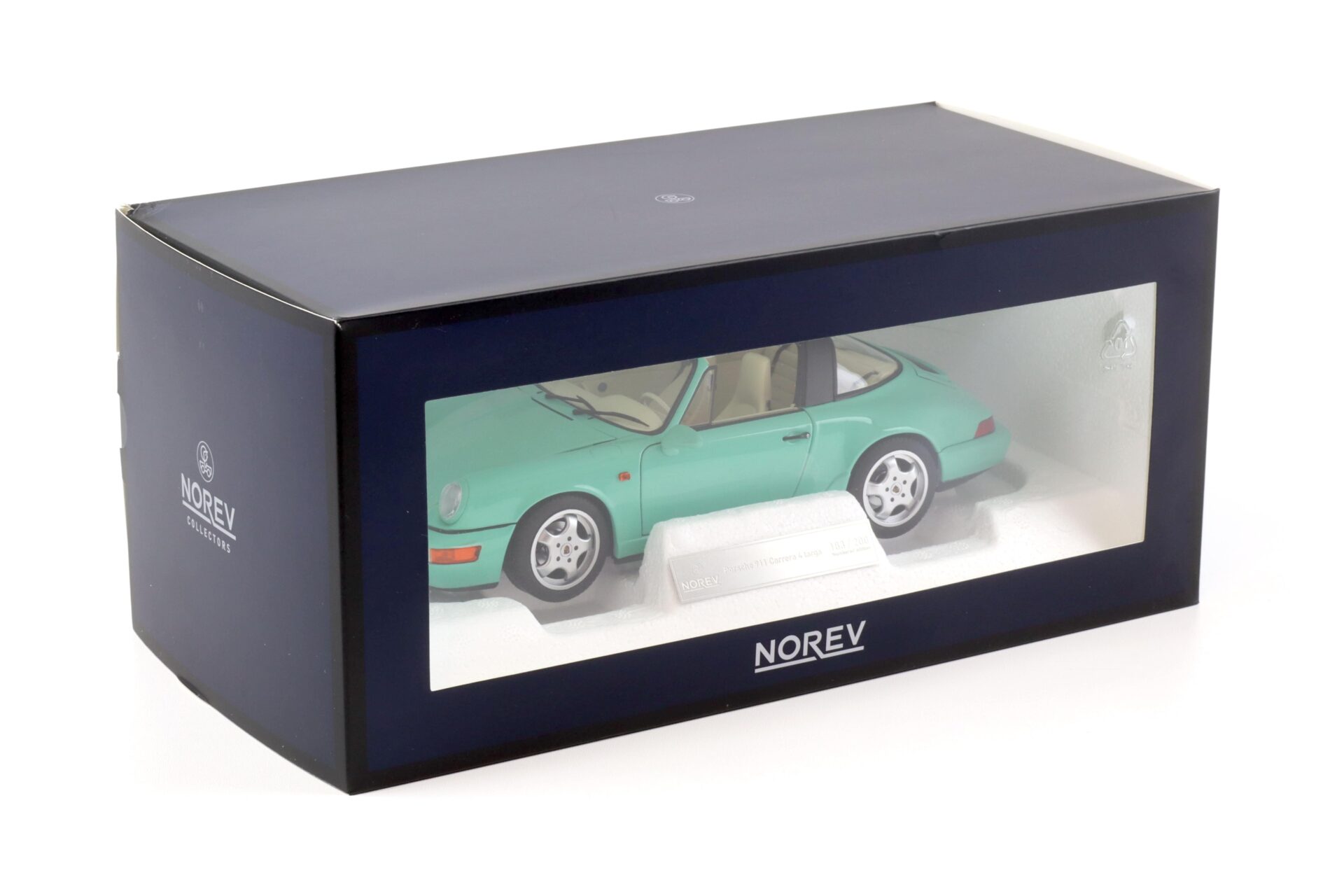 1:18 Norev Porsche 911 (964) Carrera 4 Targa 1991 mint green - Limited 200 pcs.