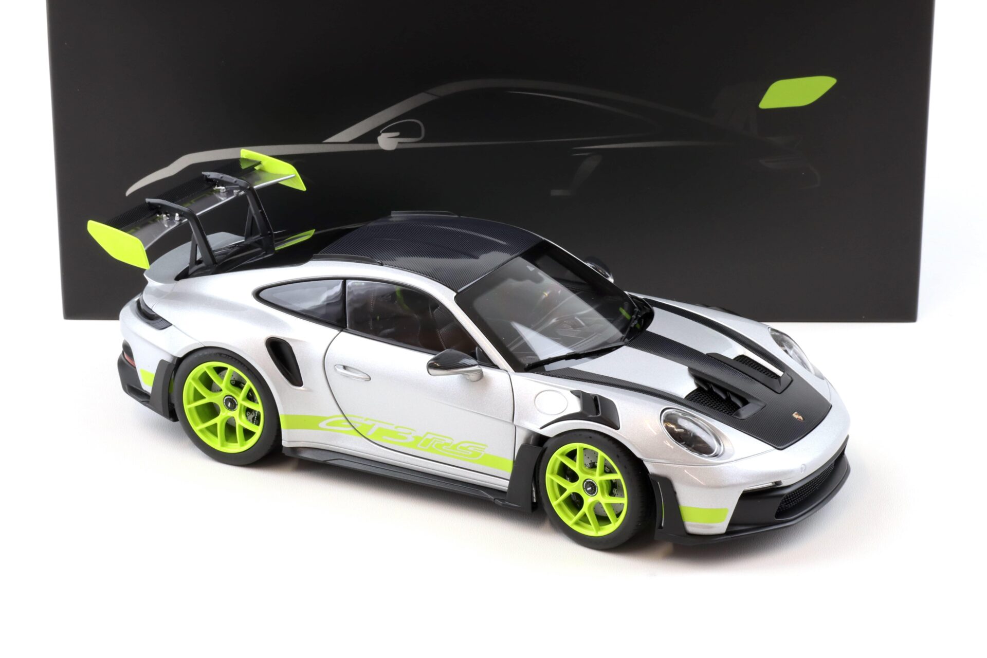 1:18 Norev Porsche 911 992 GT3 RS Hockenheim Experience silver/ Acid WAP DEALER