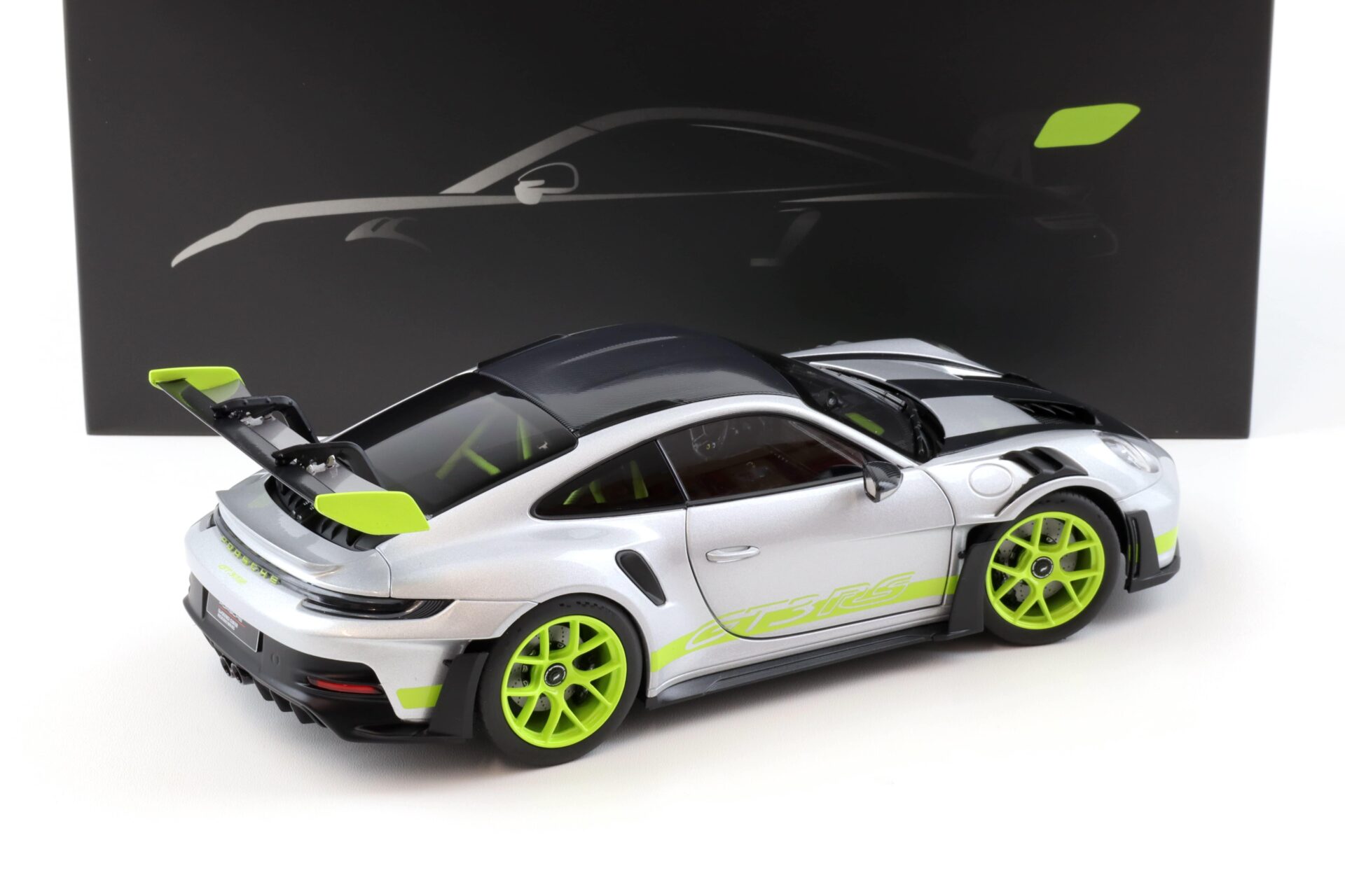 1:18 Norev Porsche 911 992 GT3 RS Hockenheim Experience silver/ Acid WAP DEALER