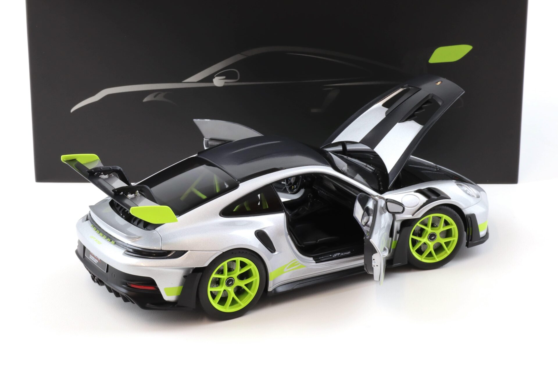 1:18 Norev Porsche 911 992 GT3 RS Hockenheim Experience silver/ Acid WAP DEALER