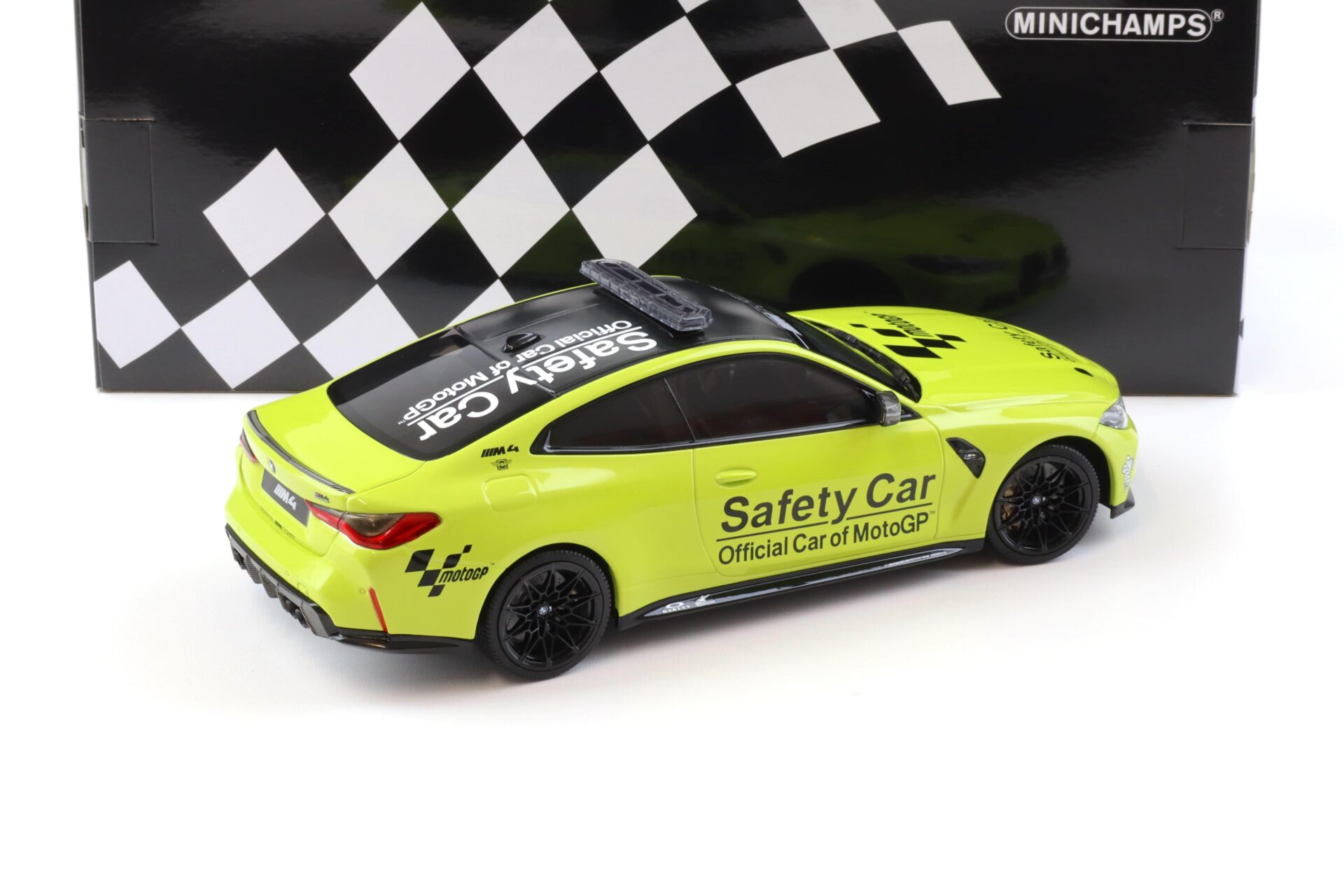 1:18 Minichamps BMW M4 (G82) Coupe 2020 Safety Car MotoGP Sao Paulo yellow