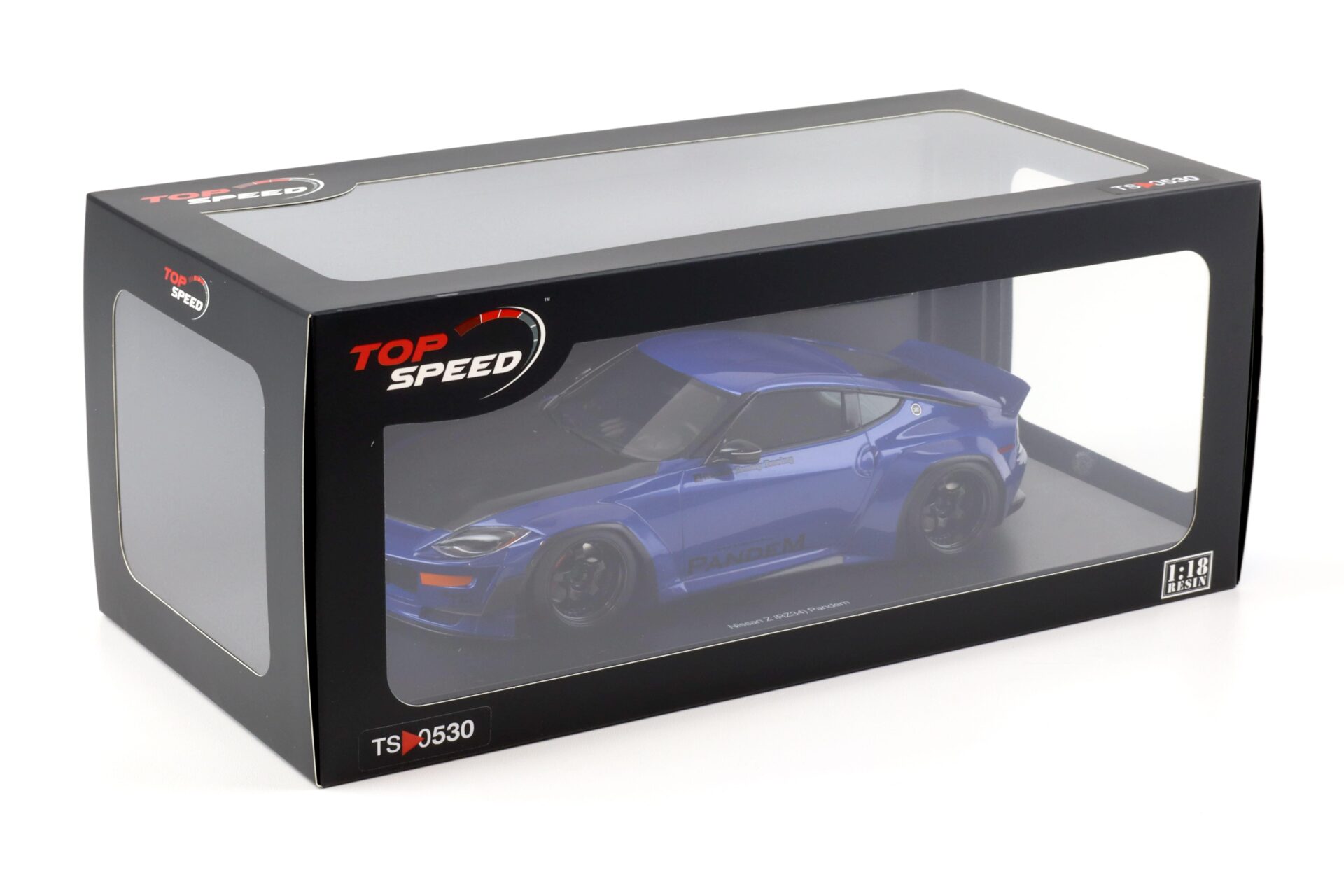 1:18 Top Speed Nissan Z (RZ34) Coupe Tandem Seiran blue TS0530
