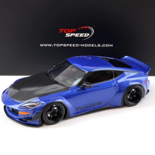 1:18 Top Speed Nissan Z (RZ34) Coupe Tandem Seiran blue TS0530