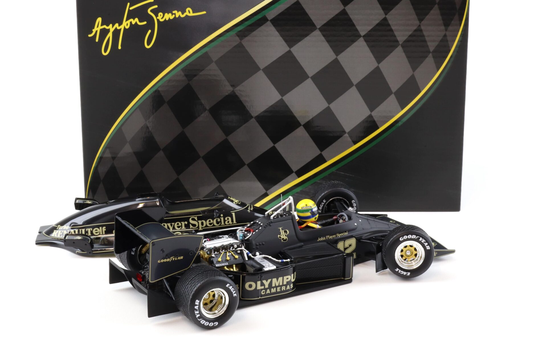 1:18 PremiumX Lotus Renault 97T Ayrton Senna #12 GP Portugal 1985