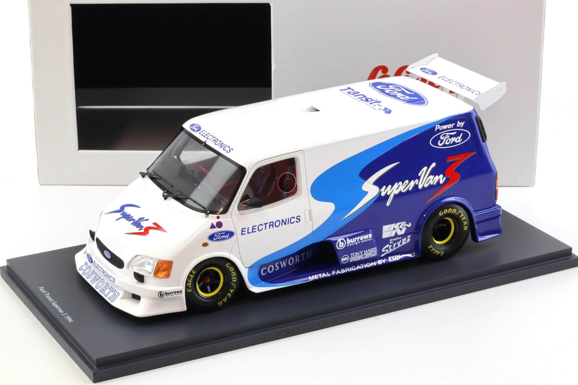 1:18 Schuco PRO.R18 Ford Transit SuperVan 3 - 1994 white/ blue