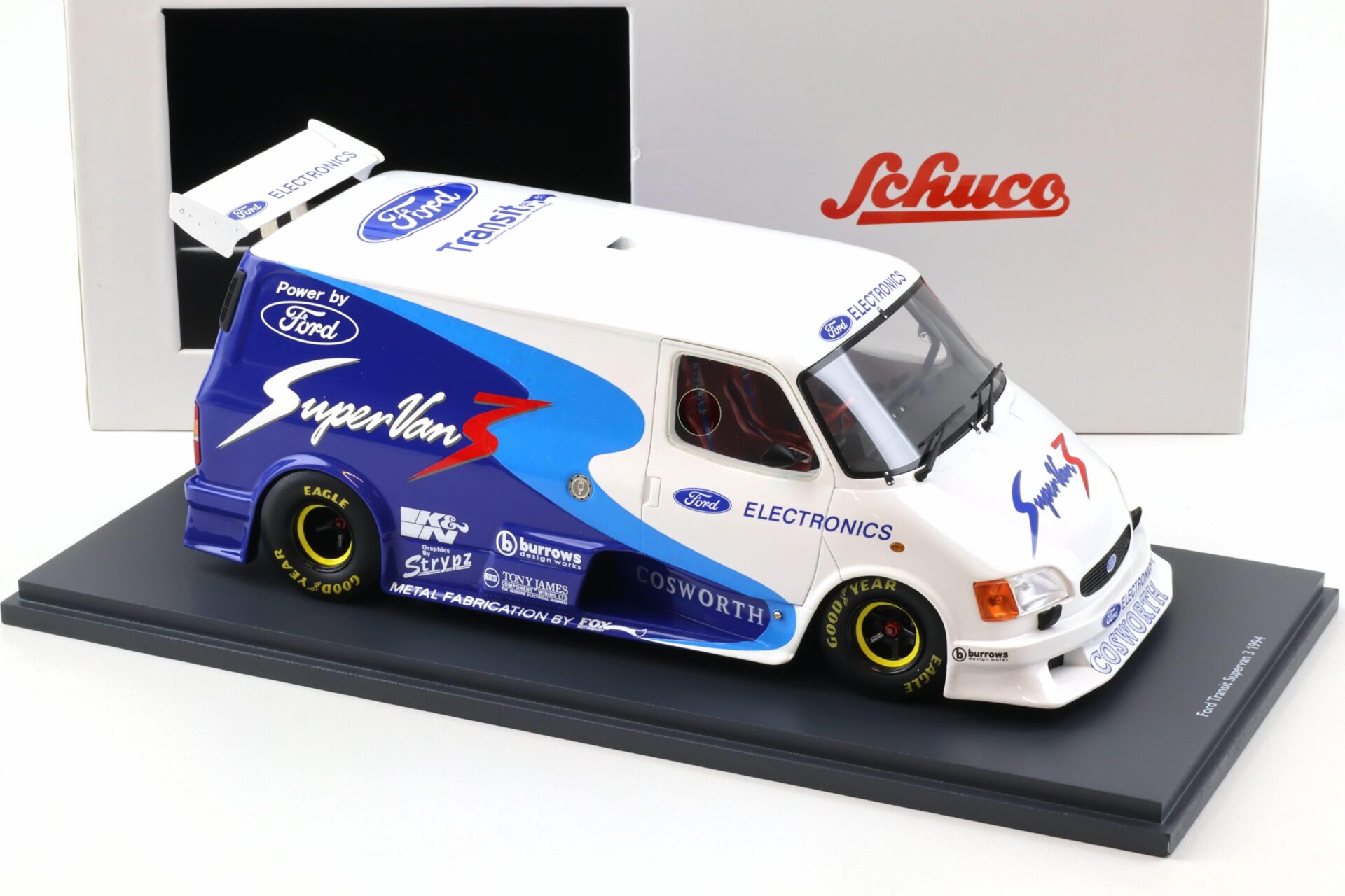 1:18 Schuco PRO.R18 Ford Transit SuperVan 3 - 1994 white/ blue
