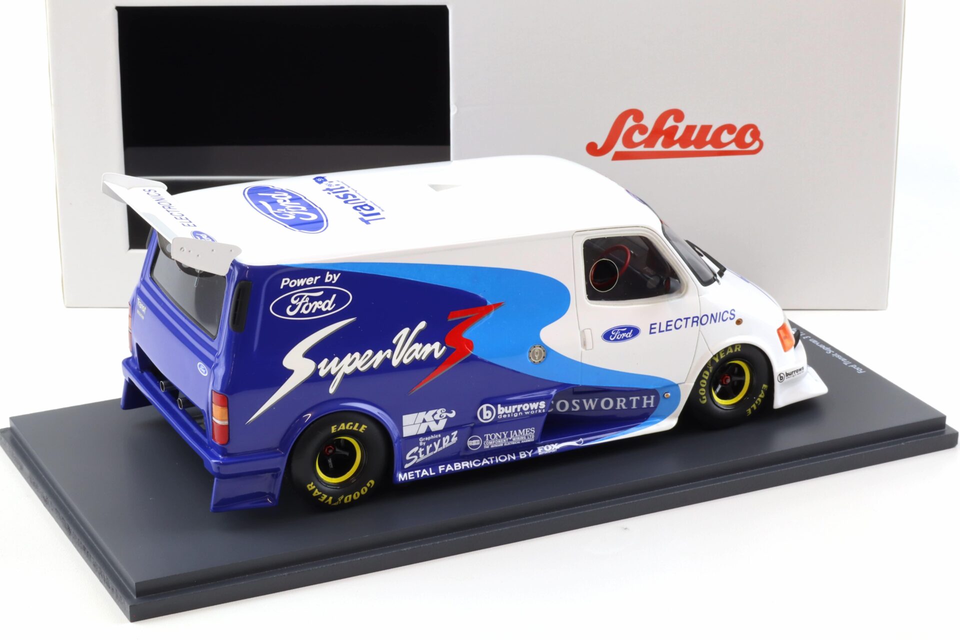 1:18 Schuco PRO.R18 Ford Transit SuperVan 3 - 1994 white/ blue