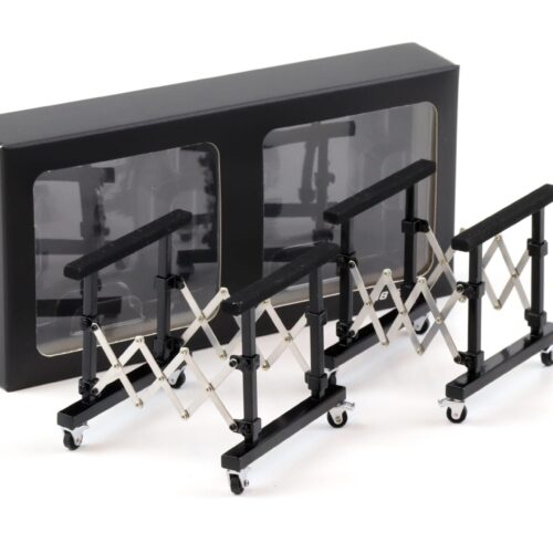 1:18 LCD Models Hood Holder Set 2 pcs. Semi Gloss black LCD-08-SGB