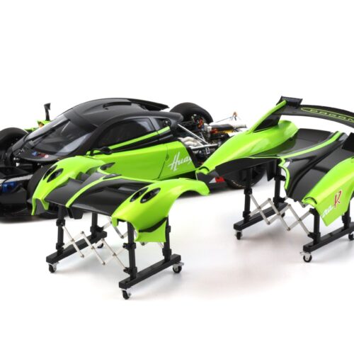 1:18 LCD Models Hood Holder Set 2 pcs. Semi Gloss black LCD-08-SGB