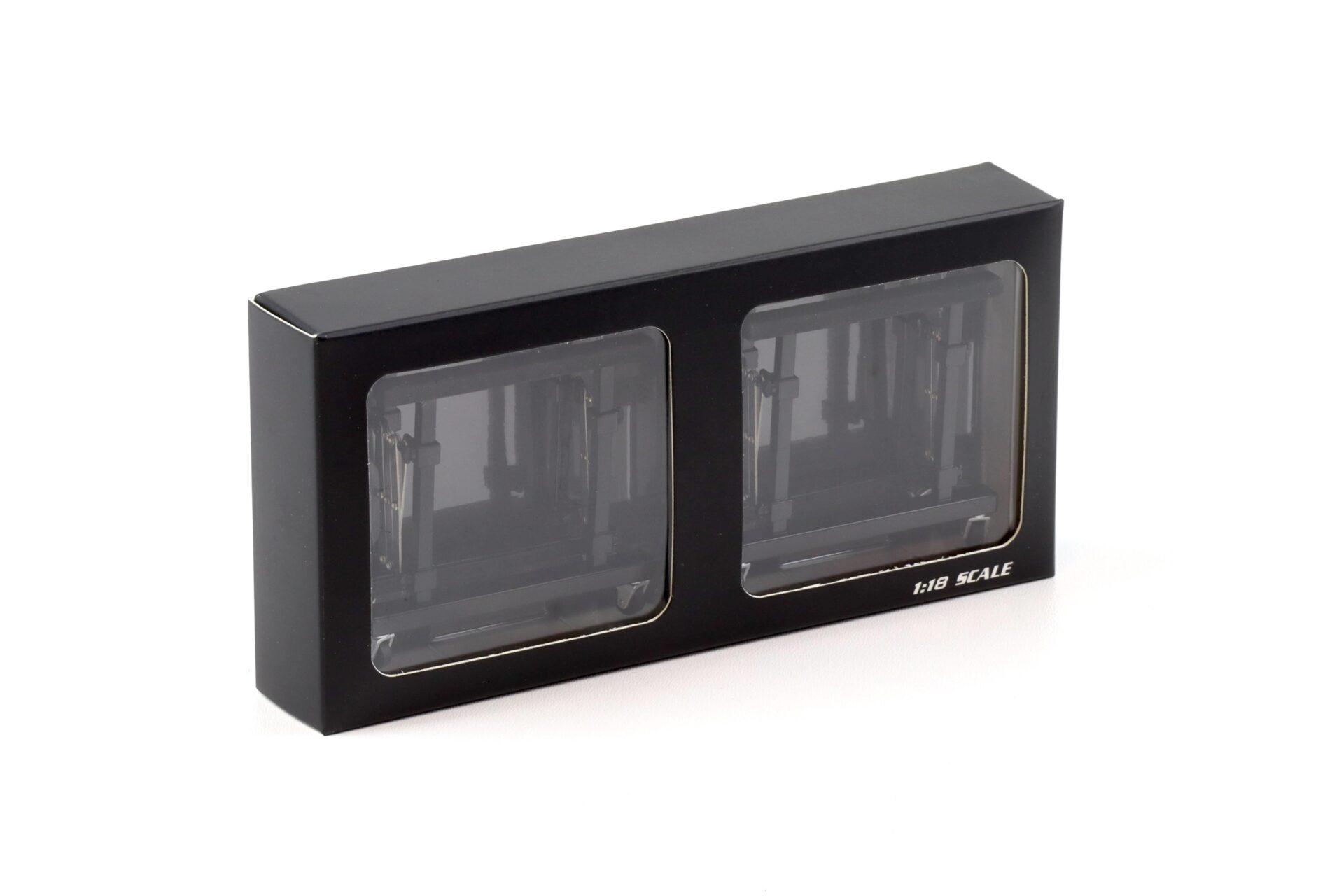 1:18 LCD Models Hood Holder Set 2 pcs. Semi Gloss black LCD-08-SGB