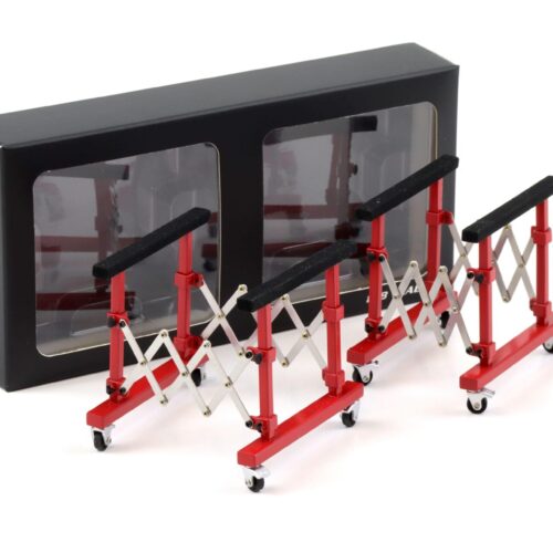 1:18 LCD Models Hood Holder Set 2 pcs. Semi Gloss red LCD-08-SGR