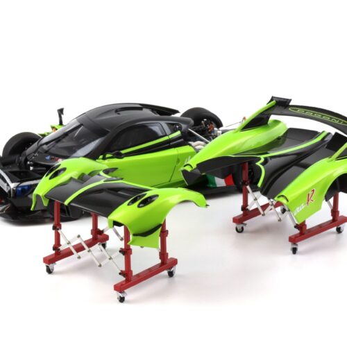 1:18 LCD Models Hood Holder Set 2 pcs. Semi Gloss red LCD-08-SGR