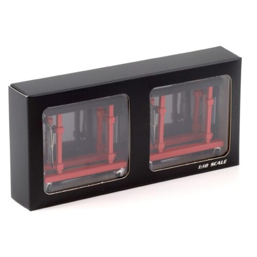 1:18 LCD Models Hood Holder Set 2 pcs. Semi Gloss red LCD-08-SGR