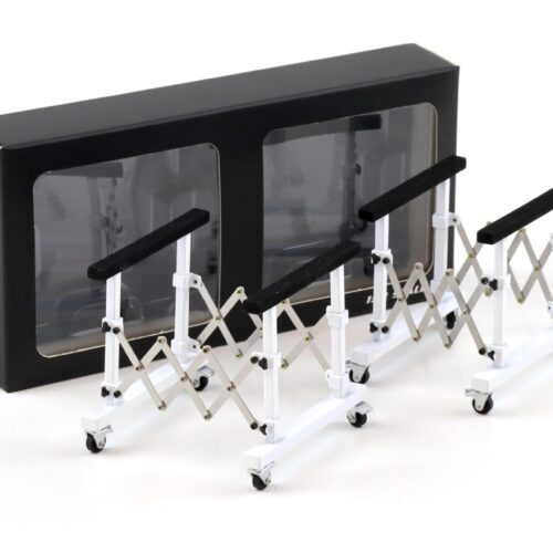 1:18 LCD Models Hood Holder Set 2 pcs. Semi Gloss white LCD-08-SGW