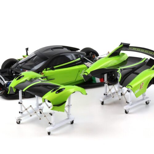 1:18 LCD Models Hood Holder Set 2 pcs. Semi Gloss white LCD-08-SGW