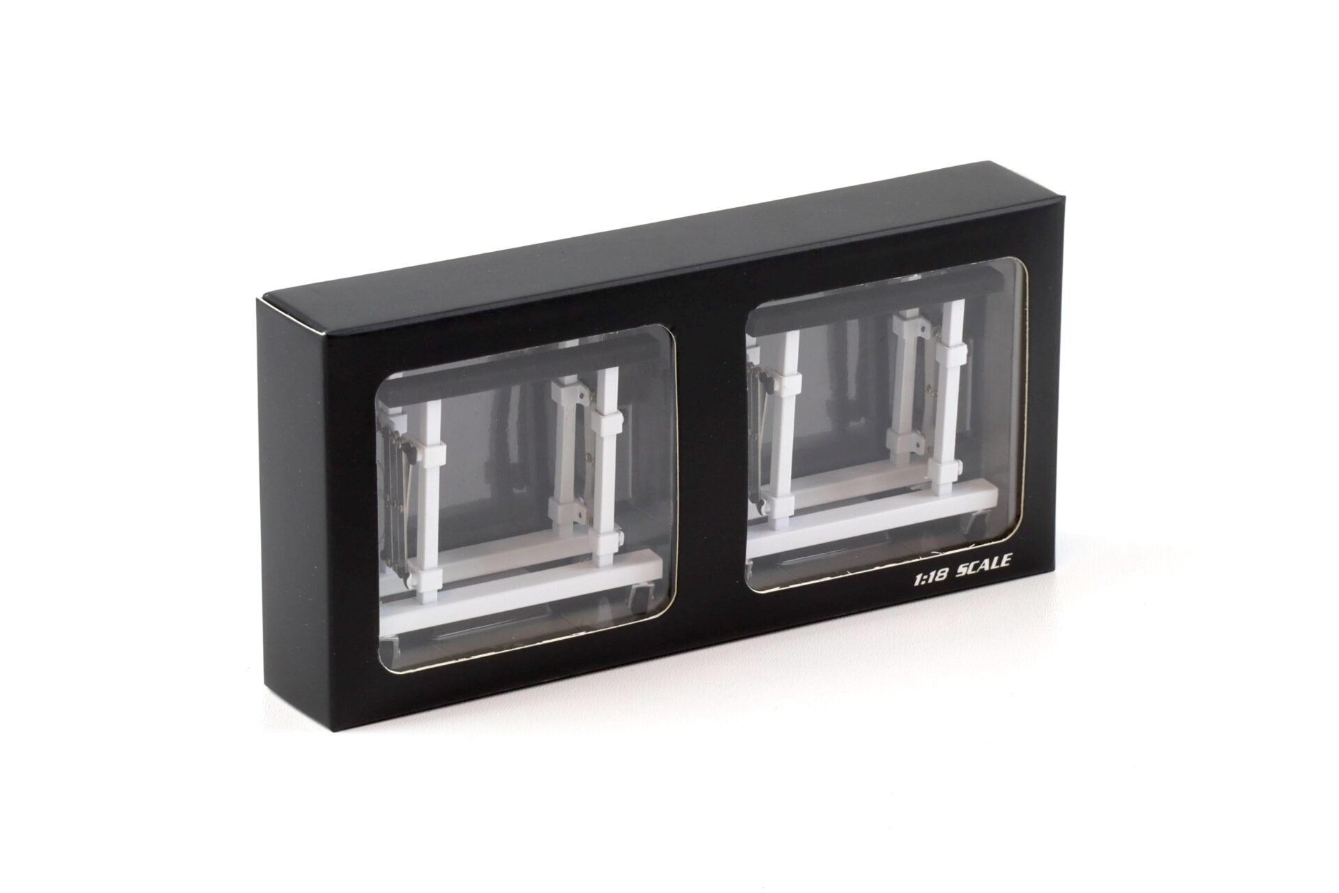 1:18 LCD Models Hood Holder Set 2 pcs. Semi Gloss white LCD-08-SGW