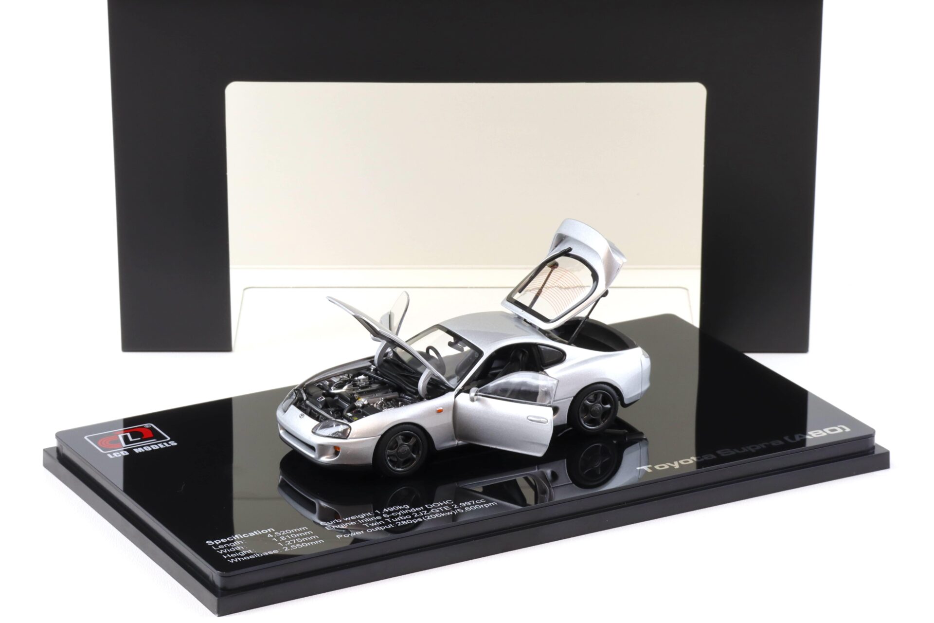 1:43 LCD Models Toyota Supra A80 Coupe RHD silver metallic LCD43009-SI