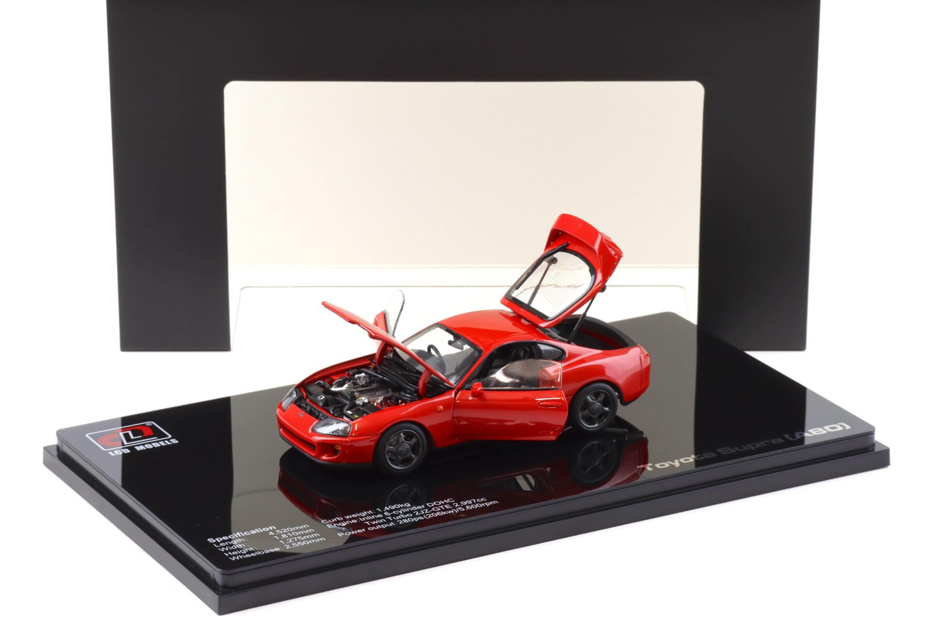 1:43 LCD Models Toyota Supra A80 Coupe RHD red LCD43009-RE