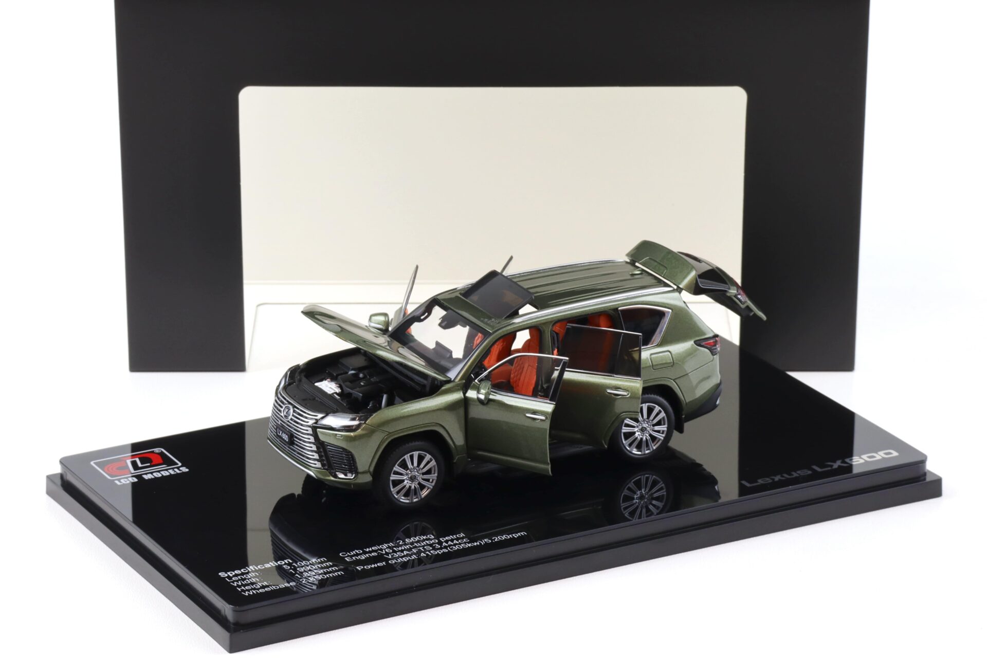 1:43 LCD Models Lexus LX600 SUV 2024 Nori green metallic LCD43013-NG
