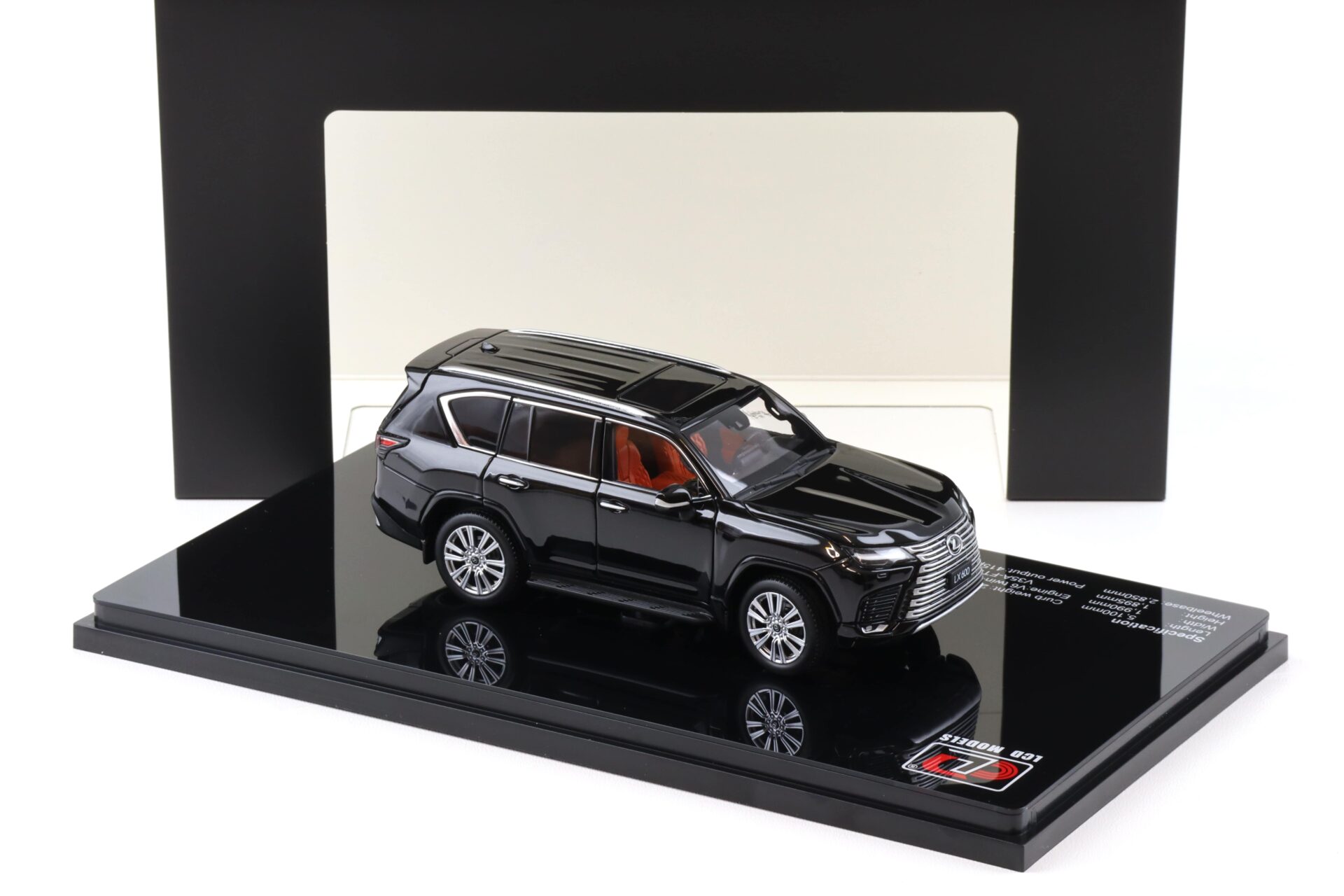 1:43 LCD Models Lexus LX600 SUV 2024 black LCD43013-BL