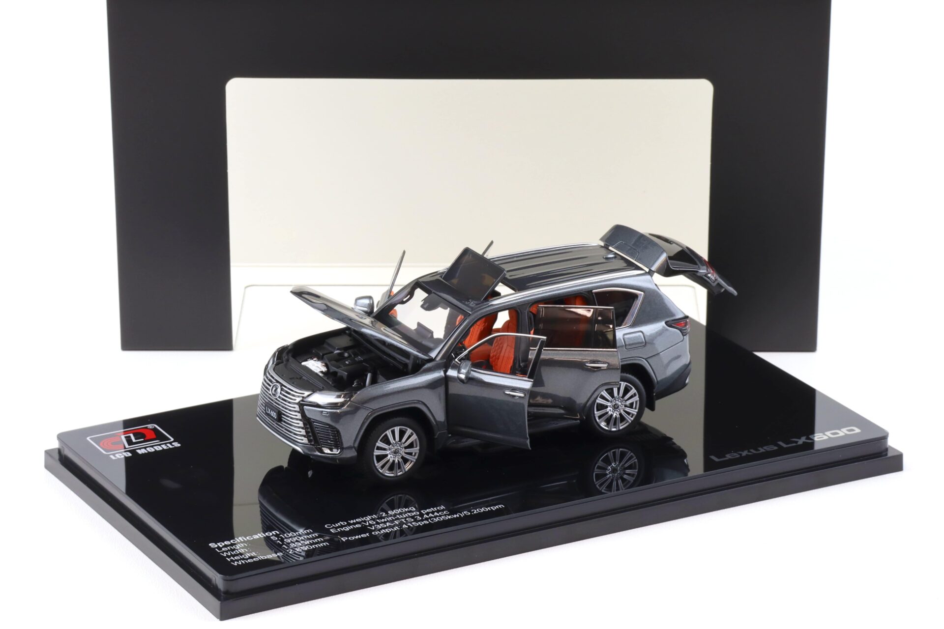 1:43 LCD Models Lexus LX600 SUV 2024 grey metallic LCD43013-GR