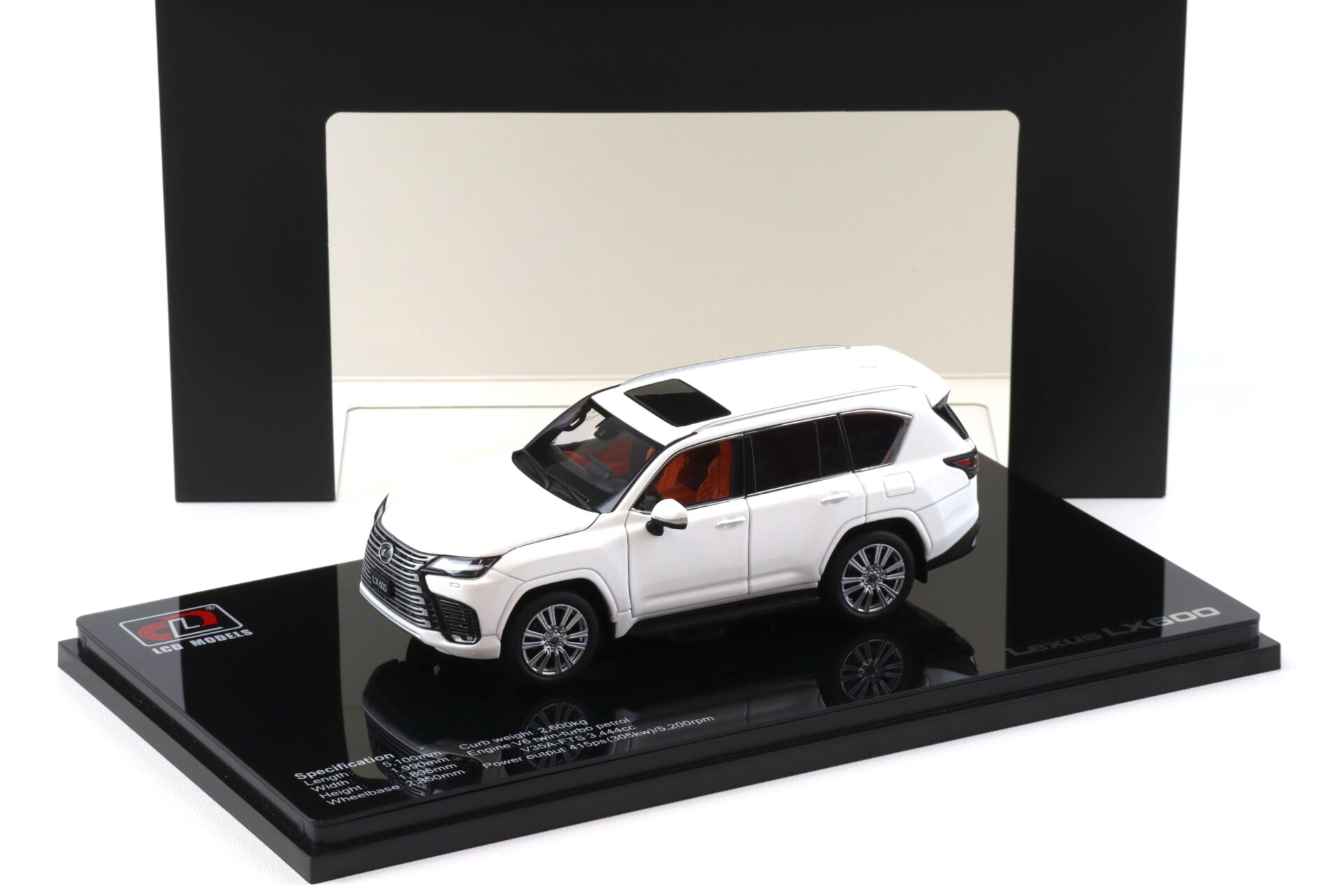 1:43 LCD Models Lexus LX600 SUV 2024 white metallic LCD43013-WH
