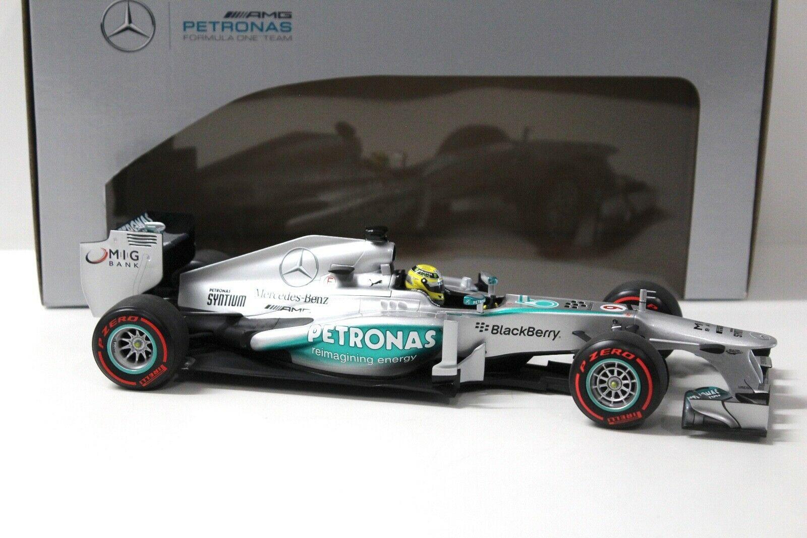 1:18 Minichamps Mercedes F1 AMG Petronas W04 Rosberg Monaco GP Winner 2013