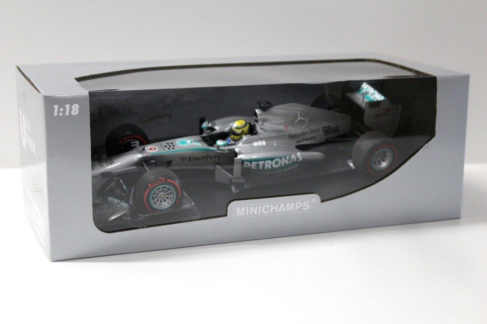 1:18 Minichamps Mercedes F1 AMG Petronas W04 Rosberg Monaco GP Winner 2013