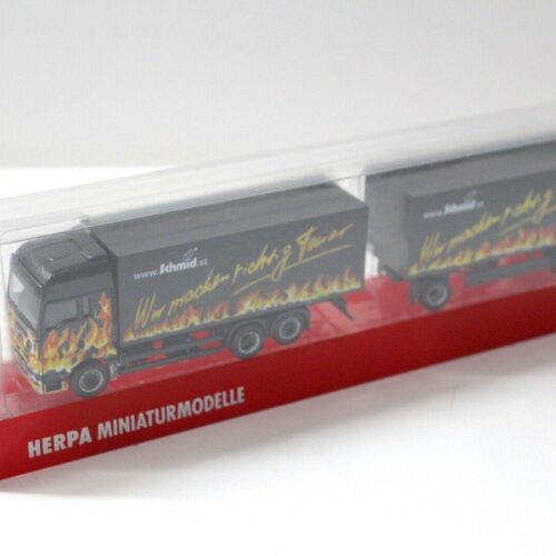 1:87 Herpa MAN TGA XXL HZ Koffer " SCHMID" flames