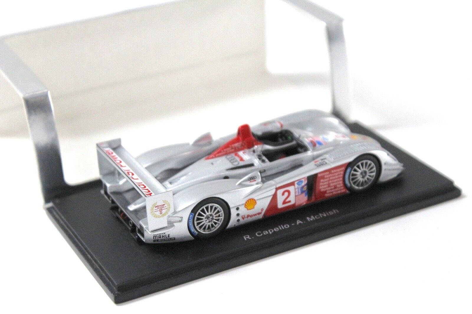 1:43 Spark Audi R8 "LAST RACE" #2 Winner Lime Rock #2 ALMS