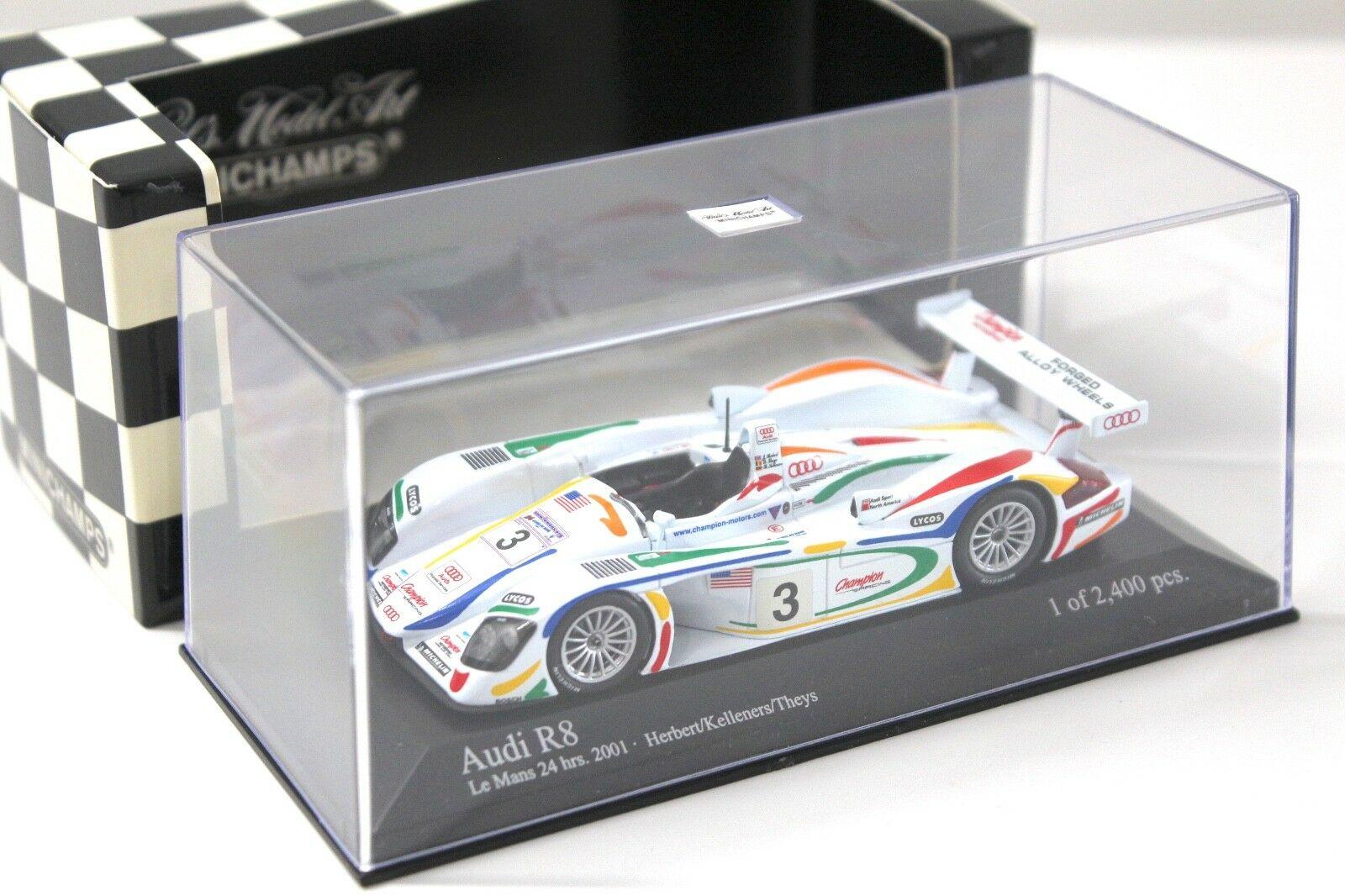 1:43 Minichamps Audi R8 Le Mans 24h Herbert 2001 #3