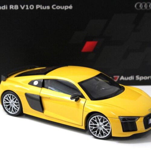 1:18 iScale Audi R8 V10 Plus Coupe yellow DEALER VERSION
