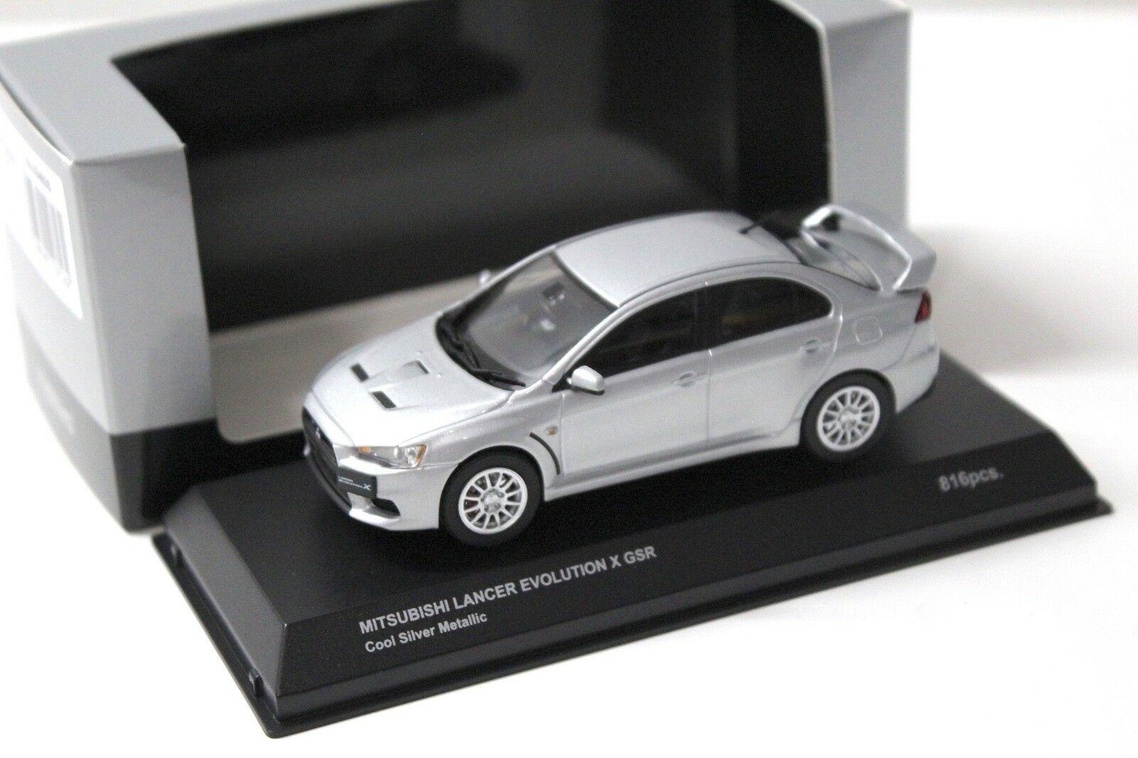 1:43 Kyosho Mitsubishi Lancer Evolution X GSR silver